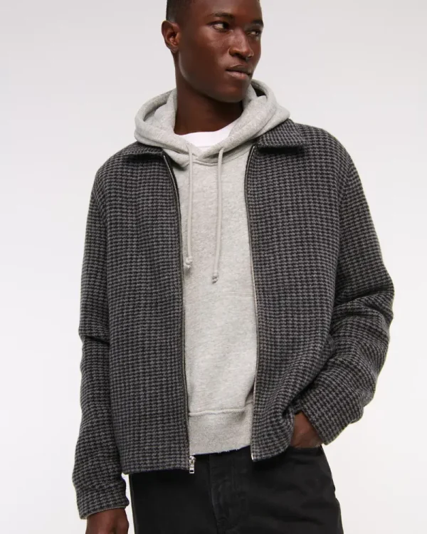 Cropped Sweater Shirt Jacket - Image 2