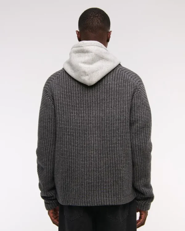 Cropped Sweater Shirt Jacket - Image 4