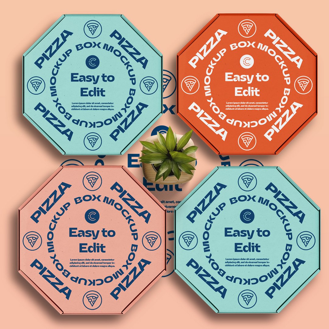 Pizza Box Mockup Free Sample - Image 3