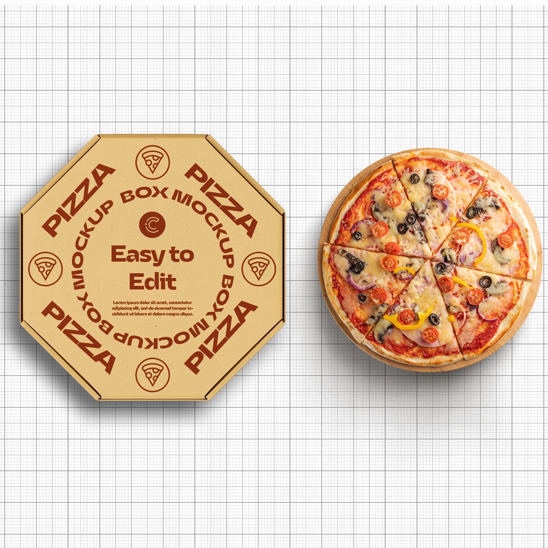 Pizza Box Mockup Free Sample - Image 4